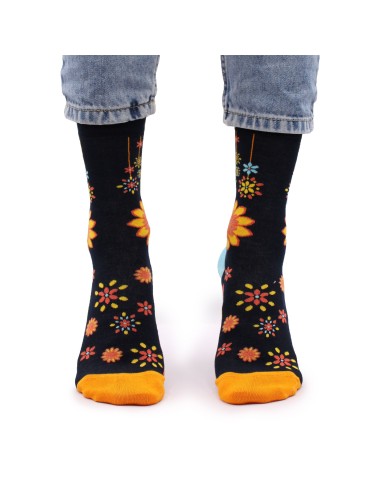 Chaussettes en bambou Hop Hare – Fleurs mandala pastel (S/M)