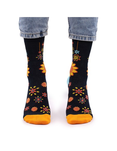 Chaussettes en bambou Hop Hare – Fleurs mandala pastel (S/M)