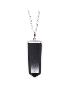 Pendentif plat en agate noire – Ancrage zen