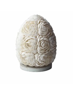 Lampe boho en coquillages – Rose ovale zen