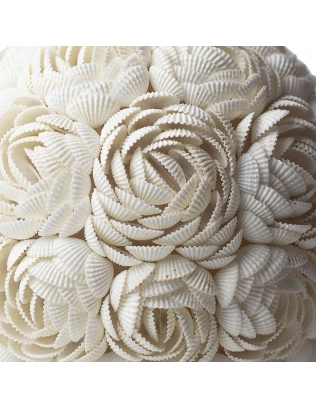 Lampe boho en coquillages – Rose ovale zen