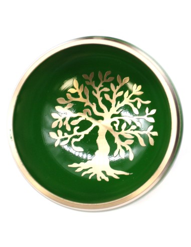 Set de bol tibétain – Arbre de Vie vert