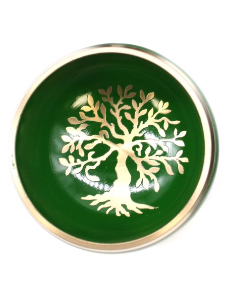 Set de bol tibétain – Arbre de Vie vert