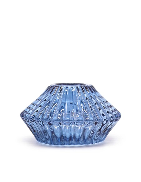 Photophore fleur réversible – Bleu zen