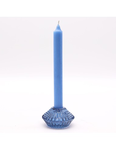 Photophore fleur réversible – Bleu zen