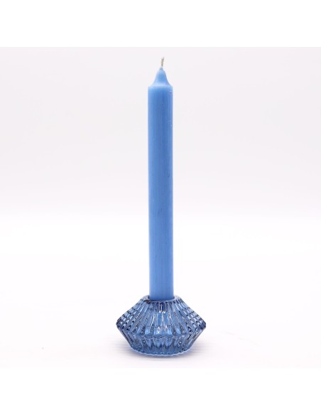 Photophore fleur réversible – Bleu zen