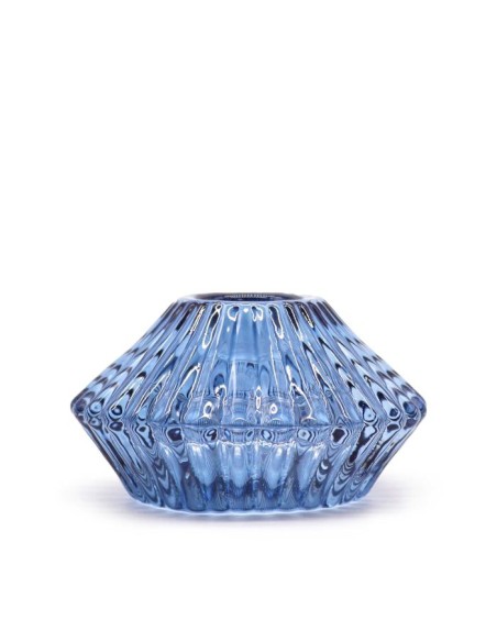 Photophore fleur réversible – Bleu zen