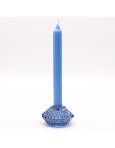 Photophore fleur réversible – Bleu zen
