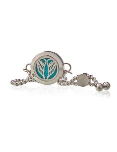 Bracelet aromathérapie en acier – Ailes d’ange