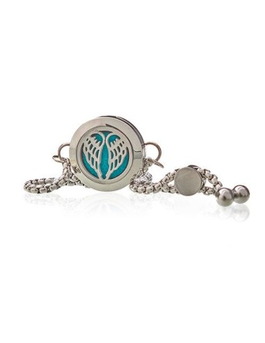 Bracelet aromathérapie en acier – Ailes d’ange