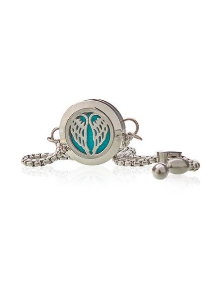 Bracelet aromathérapie en acier – Ailes d’ange