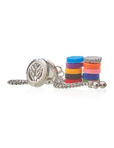 Bracelet aromathérapie en acier – Ailes d’ange
