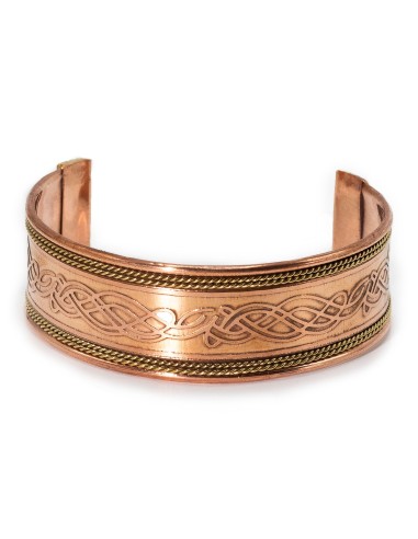 Bracelets en cuivre large – Décor en laiton