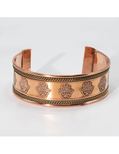 Bracelets en cuivre large – Décor en laiton
