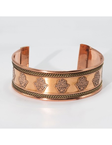 Bracelets en cuivre large – Décor en laiton