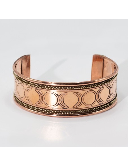 Bracelets en cuivre large – Décor en laiton