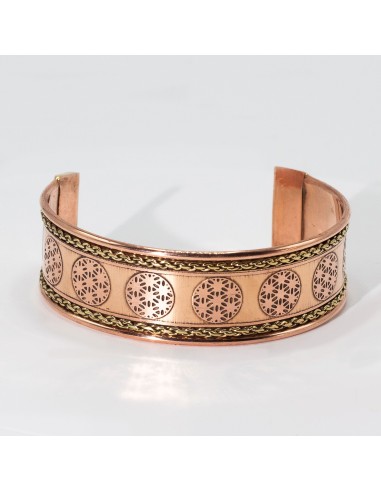 Bracelets en cuivre large – Décor en laiton