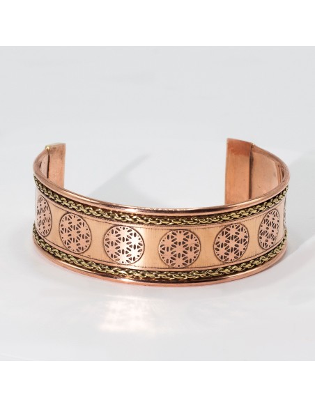 Bracelets en cuivre large – Décor en laiton