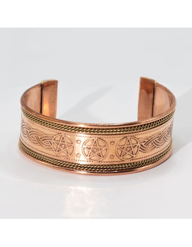 Bracelets en cuivre large – Décor en laiton