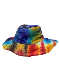 Chapeau de festival bohème en chanvre & coton – Tie & Dye