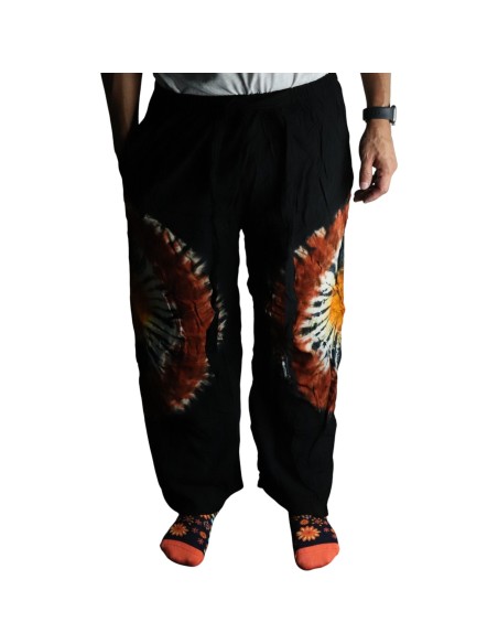 Pantalon d’intérieur style japonais – Chocolat & orange (L)