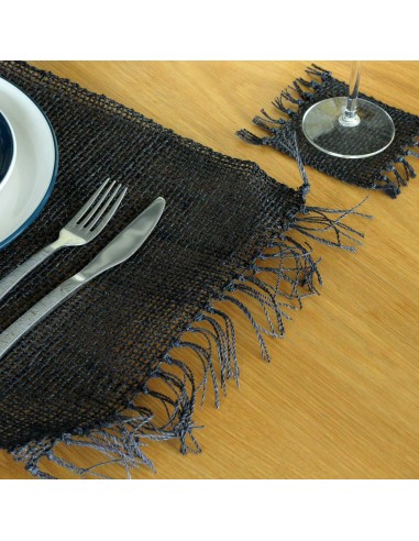 Set de table en herbe marine – Noir naturel