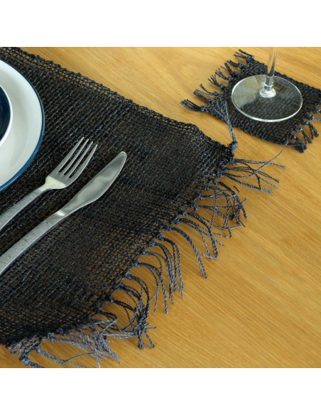 Set de table en herbe marine – Noir naturel