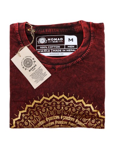 T-shirt Nomad Sari Medium - Mandala - Grenat