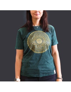 T-shirt Sari Nomade Medium - Mandala - Vert