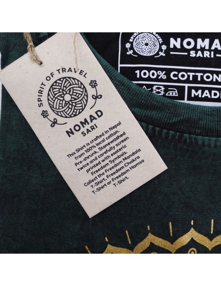 T-shirt Sari Nomade Medium - Mandala - Vert