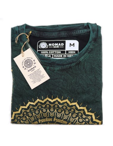 T-shirt Sari Nomade Medium - Mandala - Vert