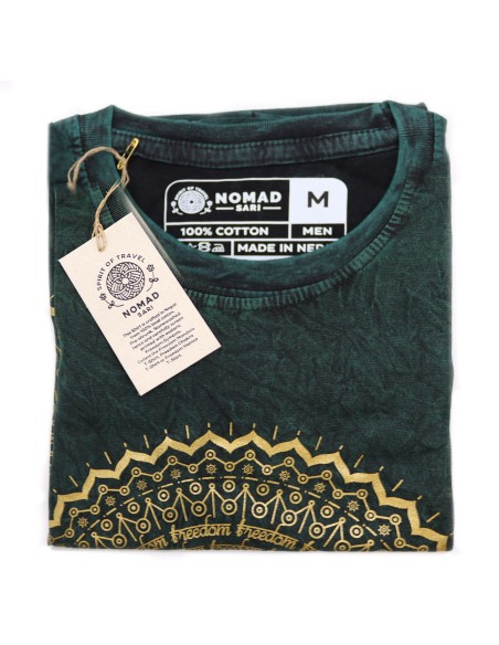 T-shirt Sari Nomade Medium - Mandala - Vert