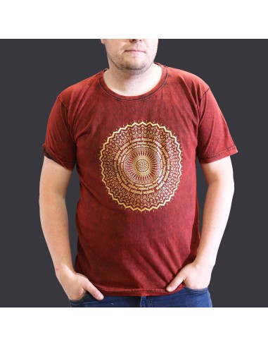 T-shirt extra large Nomad Sari - Mandala - Grenat