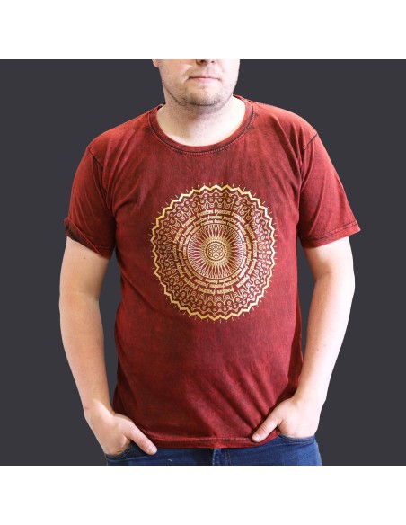 T-shirt extra large Nomad Sari - Mandala - Grenat