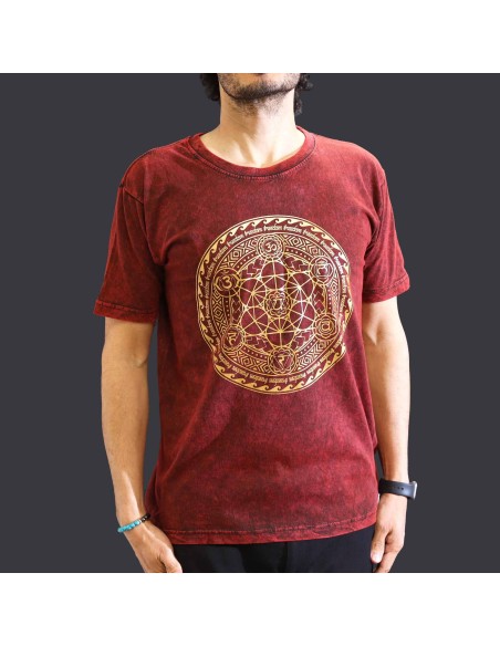 T-shirt médium Nomad Sari - Chakra - Grenat