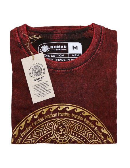 T-shirt médium Nomad Sari - Chakra - Grenat