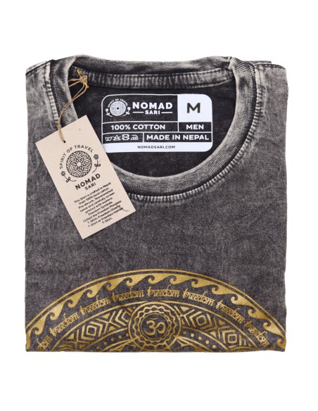 T-shirt Sari Nomade Medium - Chakra - Gris foncé