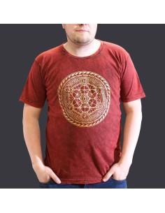 T-shirt extra large du sari nomade - Chakra - Grenat