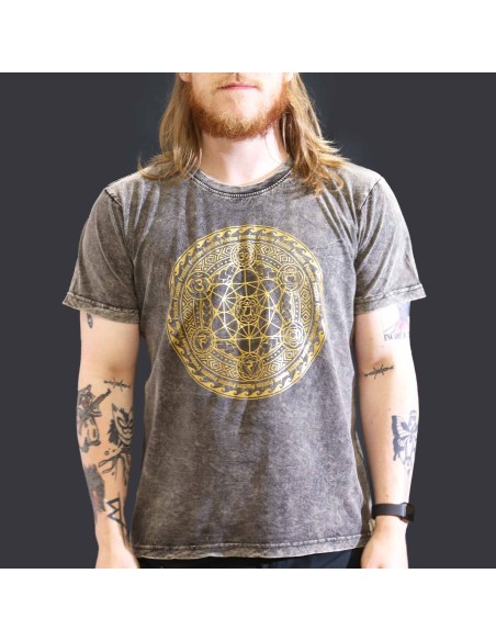 T-shirt grand Sari Nomade - Chakra - Gris foncé