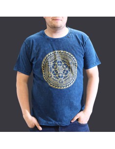 T-shirt extra large du Sari Nomade - Chakra - Bleu