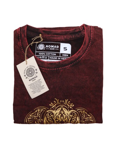 T-shirt petit Nomad Sari - Hamsa - Grenat