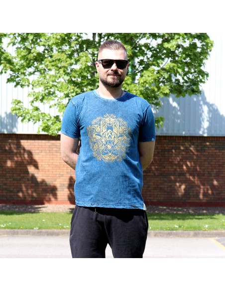 T-shirt petit Nomad Sari - Hamsa - Bleu