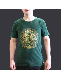 T-shirt petit Nomad Sari - Hamsa - Vert