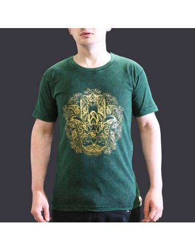 T-shirt petit Nomad Sari - Hamsa - Vert