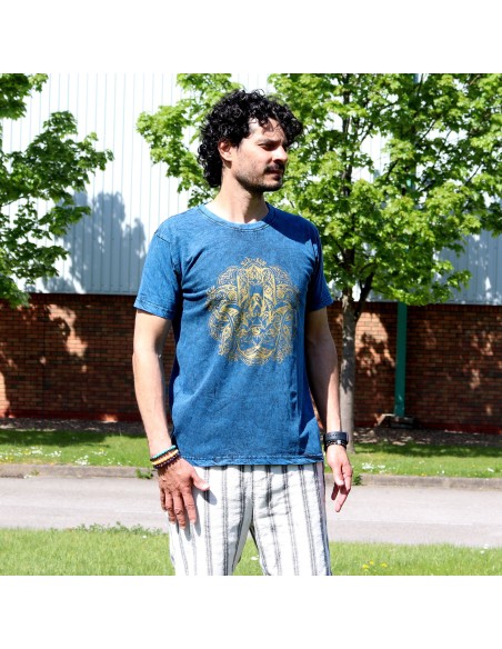 T-shirt Nomad Sari Medium - Hamsa - Bleu