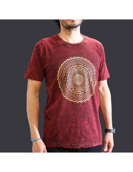 T-shirt Nomad Sari Medium - Mandala - Grenat