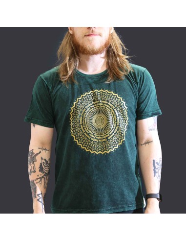 Grand T-shirt Nomad Sari - Mandala - Vert