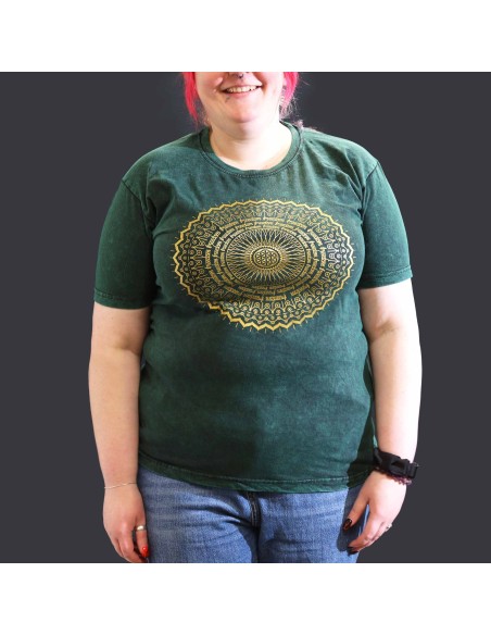 T-shirt Sari Nomade Extra Large - Mandala - Vert