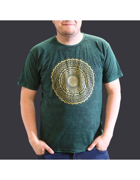 T-shirt Sari Nomade Extra Large - Mandala - Vert