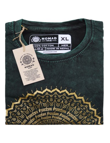 T-shirt Sari Nomade Extra Large - Mandala - Vert
